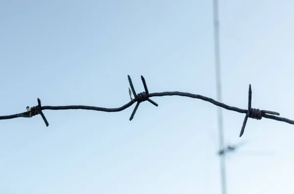 空の上の鉄条網 — ストック写真