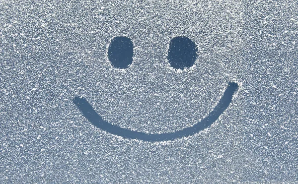 Smile on snow window