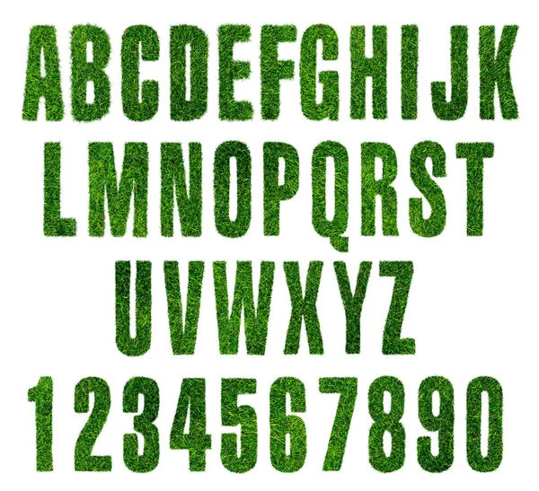 Green Grass Alphabet — Stock Photo, Image