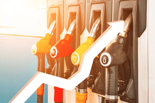 Aumento Dei Prezzi Della Benzina — Foto Stock