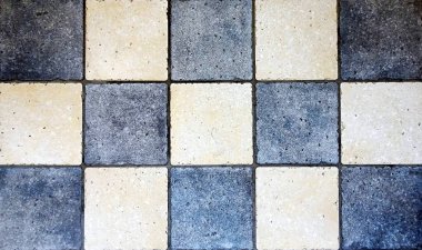 Siyah ve beyaz zemin fayans arka plan