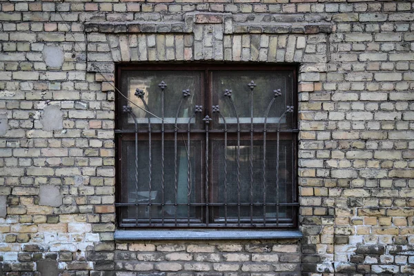 Fenêtre Vieux Bâtiment Brique Suède — Photo