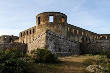 İsveç'te Borgholm antik taş castle