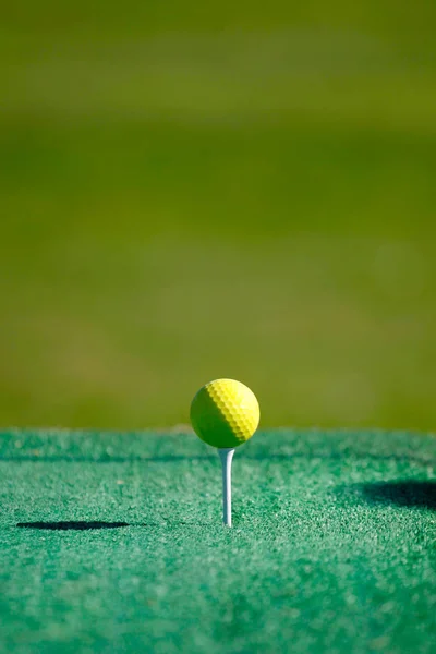 Foco Seletivo Bola Golfe — Fotografia de Stock