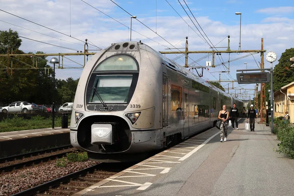 Suecia Estación Tren Con Tren X40 — Foto de Stock