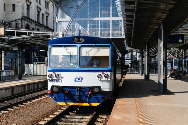 Train Prague Railway Station Czech — Stock Photo, Image