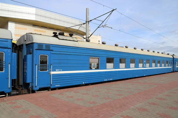 Train Sur Gare Centrale Minsk Biélorussie — Photo