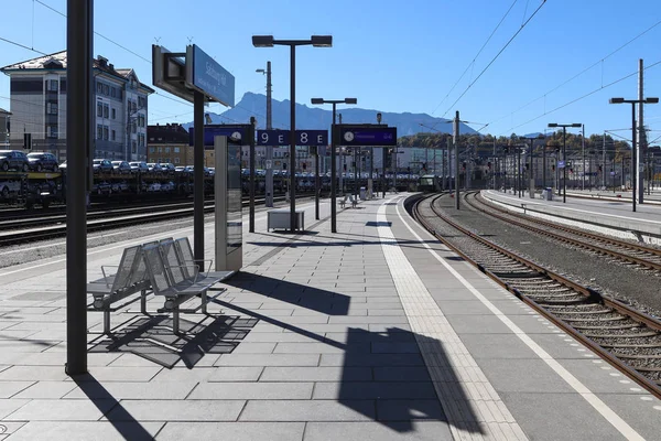 Bahnhof Salzburg Österreich — Stockfoto