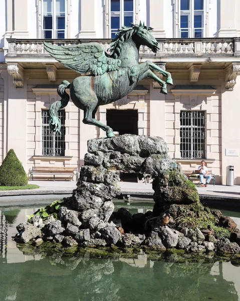 Salzburg Austria October 2017 Horse Stone Monument — Stock Photo, Image