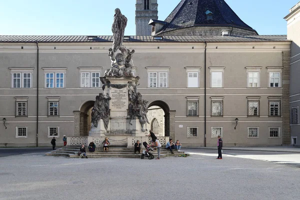 Salzburg Austria Octubre 2017 Turistas Plaza — Foto de Stock