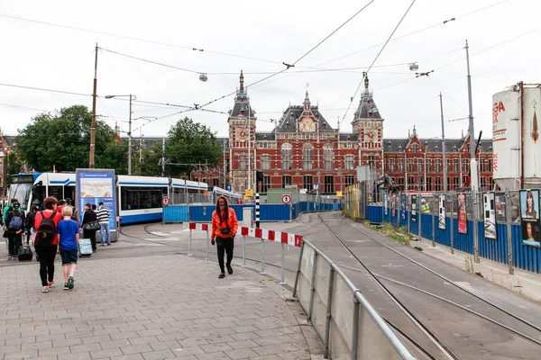 Menschen Der Städtischen Straße Amsterdam Niederlande — Stockfoto