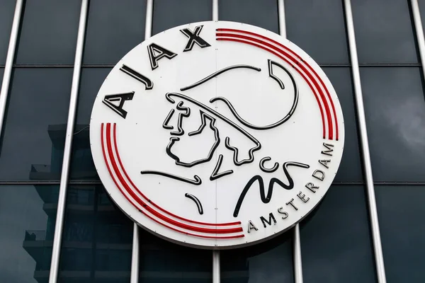 Logo Ajax Amsterdam Arena Hollandia — Stock Fotó