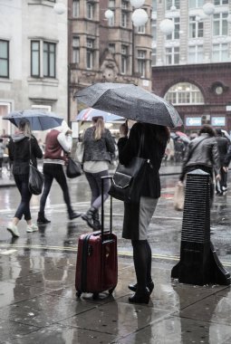 Londra 'da Oxford Caddesi ile Cityscape, Ingiltere
