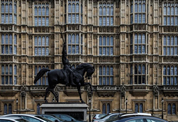 Pomnik Przed Domem Parlamentu Londynie Anglia — Zdjęcie stockowe