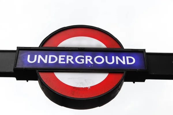 Sign London Underground England — Stock Photo, Image