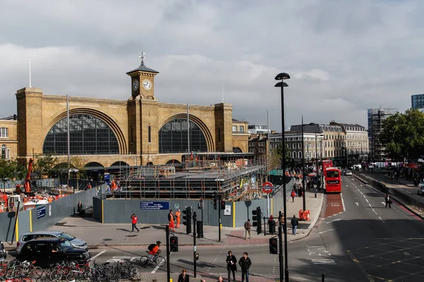 Widok Lotu Ptaka Plac Króla Krzyża Londynie Anglia — Zdjęcie stockowe