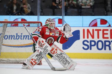 Göteborg, Isveç-30 Aralık 2018-Frolunda ve Rogle arasında Isveçli hokey ligi maçı 