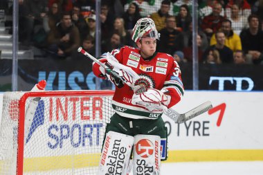 Göteborg, Isveç-30 Aralık 2018-Frolunda ve Rogle arasında Isveçli hokey ligi maçı 