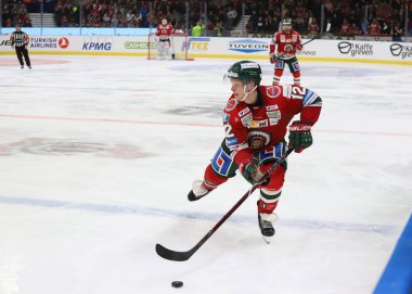 Göteborg, Isveç-30 Aralık 2018-Frolunda ve Rogle arasında Isveçli hokey ligi maçı 