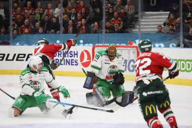 Göteborg, Isveç-30 Aralık 2018-Frolunda ve Rogle arasında Isveçli hokey ligi maçı 