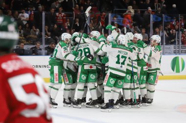 Göteborg, Isveç-30 Aralık 2018-Frolunda ve Rogle arasında Isveçli hokey ligi maçı 