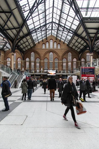 People Liverpool Street Station London Underground England — Stock Photo, Image