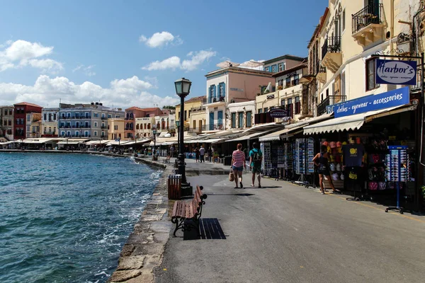 Pessoas Beira Mar Resort Chania Creta — Fotografia de Stock