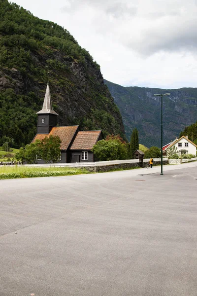 Old Wooden Church Small Village Flam Norway — Stock Photo, Image