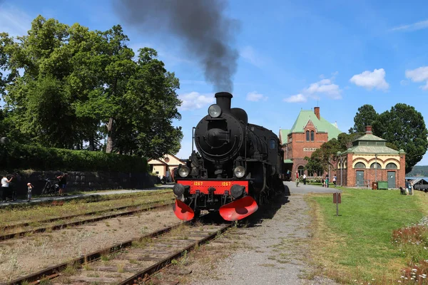 Nora Zweden Juli 2019 Bij Het Treinstation Nora Zweden — Stockfoto