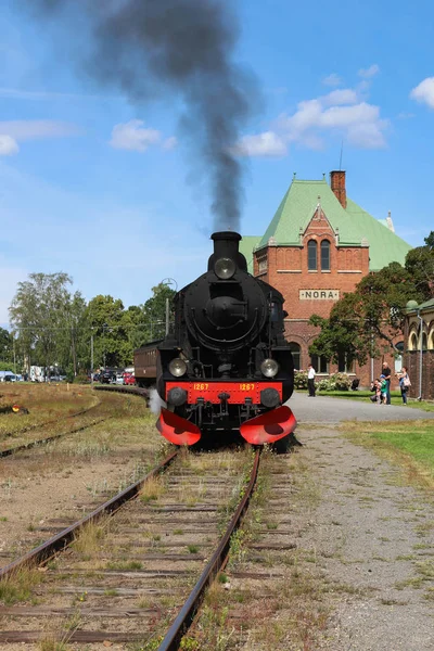 Nora Zweden Juli 2019 Bij Het Treinstation Nora Zweden — Stockfoto