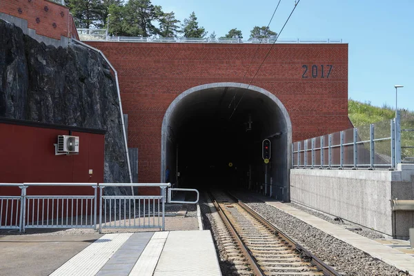Strangnas Suecia Junio 2019 Estación Tren Resecentrum Strangnas Suecia — Foto de Stock