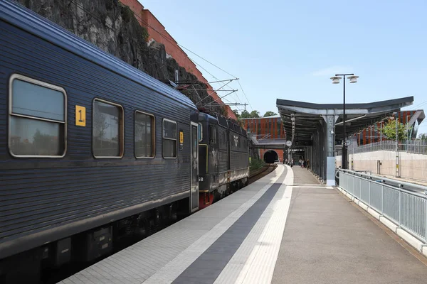 Strangnas Schweden Juni 2019 Der Bahnhof Resecentrum Strangnas Schweden — Stockfoto