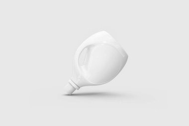 Beyaz şişe Mock-up deterjan. Farklı şişe deterjan. 3D render.