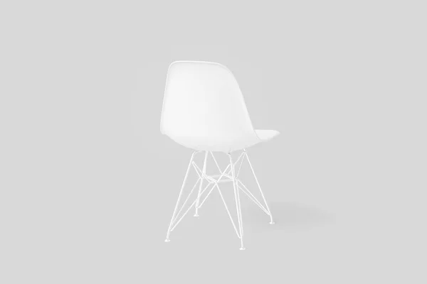 White Chair Mock Светлом Светлом Фоне Рендеринг — стоковое фото