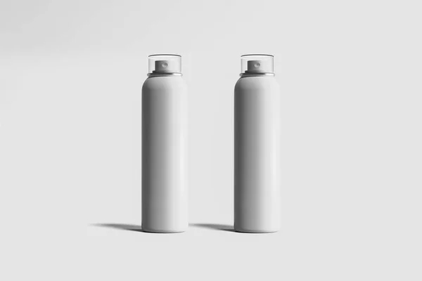 Witte Lege Spray Flessen Mock Cosmetische Pakket Lege Sjabloon Van — Stockfoto