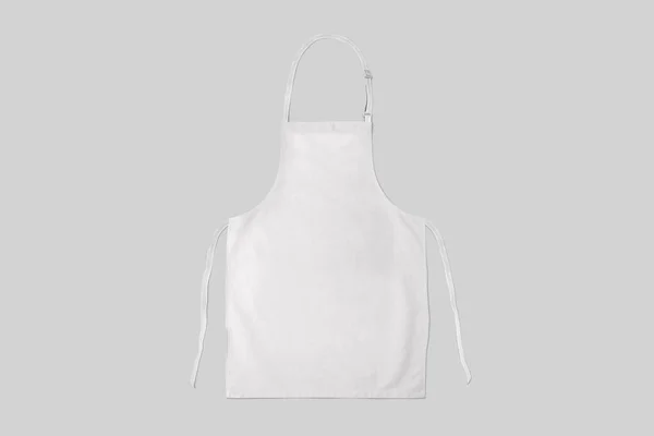 White apron Mock-up isolated on soft gray background.clean apron.