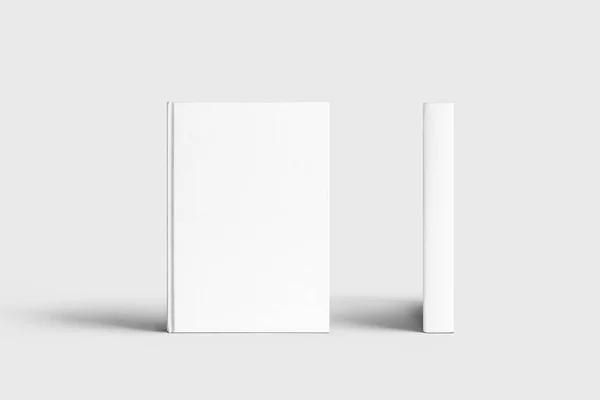 Hardcover Boek Sjabloon Notitieboek Mockup Voor Ontwerp Rendering Lege Grijze — Stockfoto