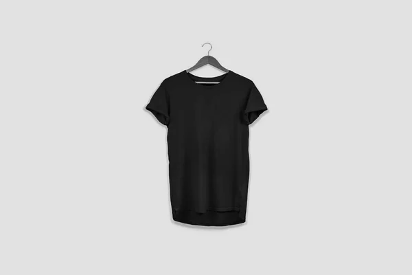Tomma Vita Shirts Mock Mjuk Grå Bakgrund Framifrån Redo Att — Stockfoto