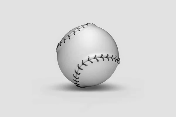 棒球球隔离在柔软的灰色背景 — 图库照片