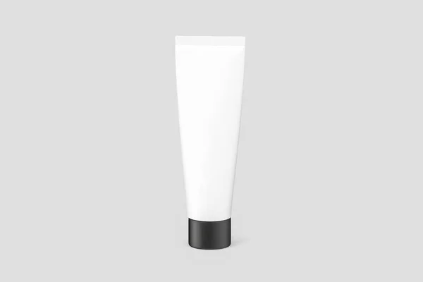 White Glossy Plastic Tube Medicine Cosmetics Cream Gel Skin Care — Stock Photo, Image