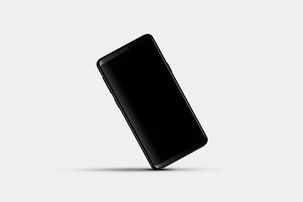 Smart Phone Con Schermo Vuoto Isolato Sfondo Bianco Rendering — Foto Stock