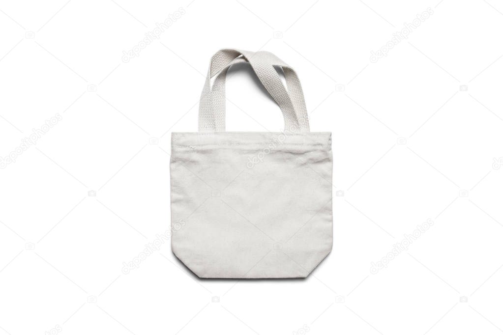 Cotton Bag isolated on white . Mockup for design