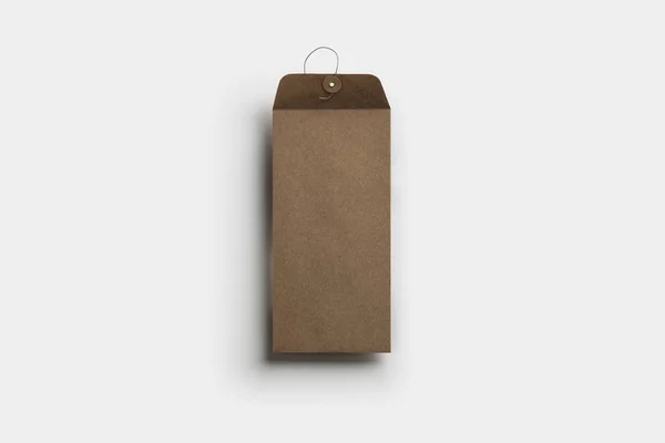 Blank Brown Paper Envelope Template Mock High Resolution Photo — Stock Photo, Image