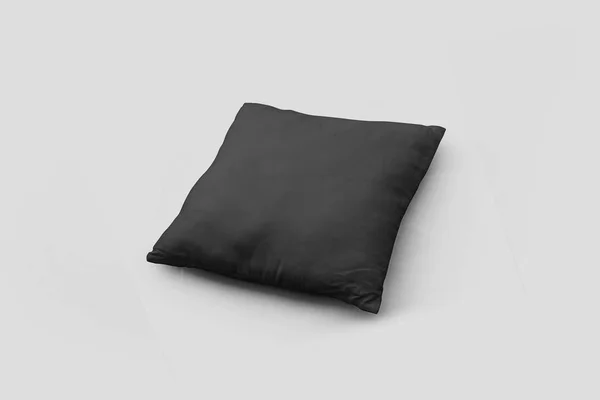 Blank black Pillow Case design Mock-up with clipping path. Clear pillowslip cover Mock up template. 3D rendering.