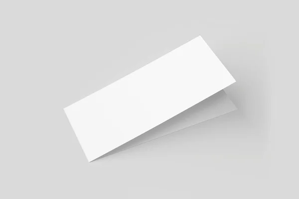 Τοπίο Φυλλάδιο Κενό Λευκό Πρότυπο Για Mock Και Παρουσίαση Σχεδιασμός — Φωτογραφία Αρχείου