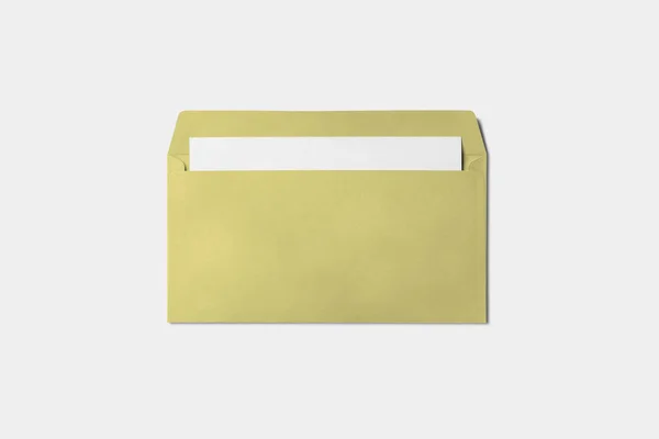 Blank Envelope Mock Letter Isolated White Background — Stock Photo, Image
