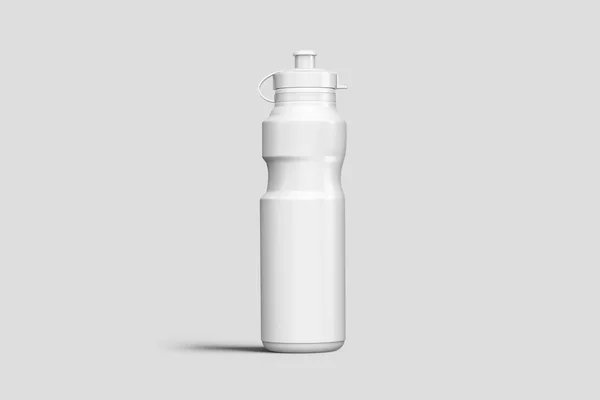 Біла Порожня Пластикова Пляшка Макету Дизайну Шаблонів Візуалізація — стокове фото