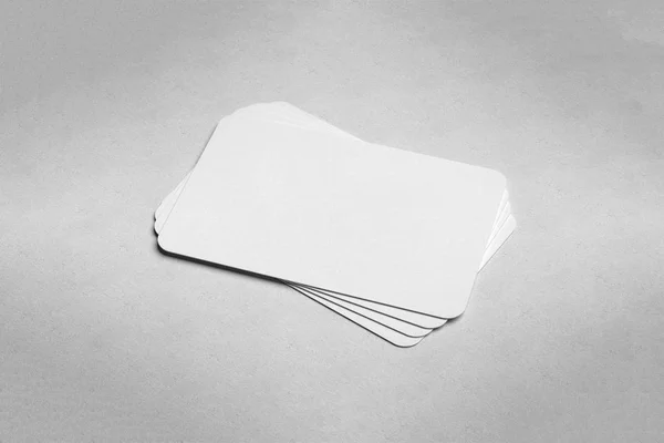 Business Cards Mock up on soft gray background, 3d rendering