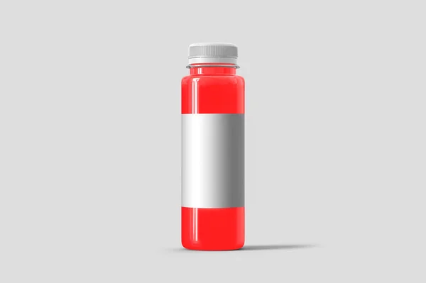 Plastic Juice Bottle Mock Isolated White Clipping Path Rendering Realistic — Stock Photo, Image