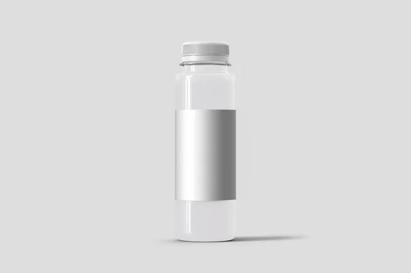 Plastic Juice Bottle Mock Isolated White Clipping Path Rendering Realistic — Stock Photo, Image